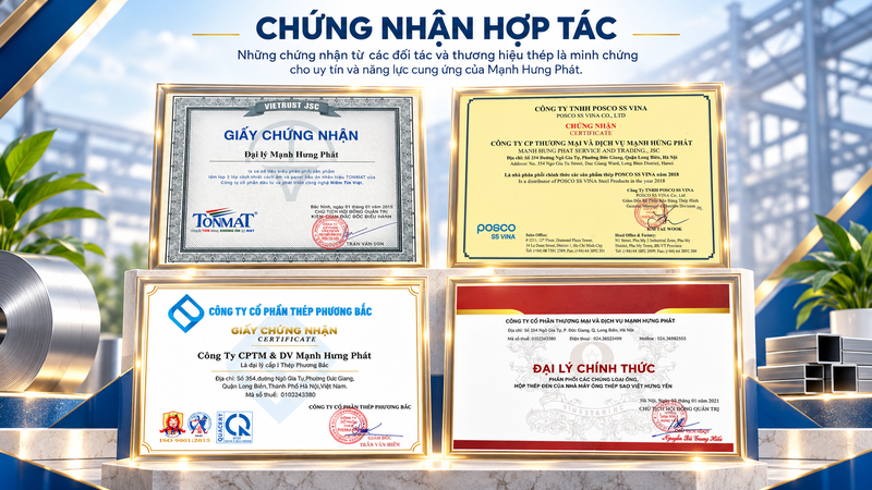 Chứng chỉ từ đối tác