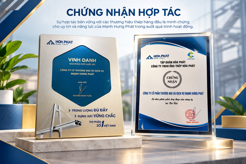 Chứng chỉ từ Thép Hòa Phát